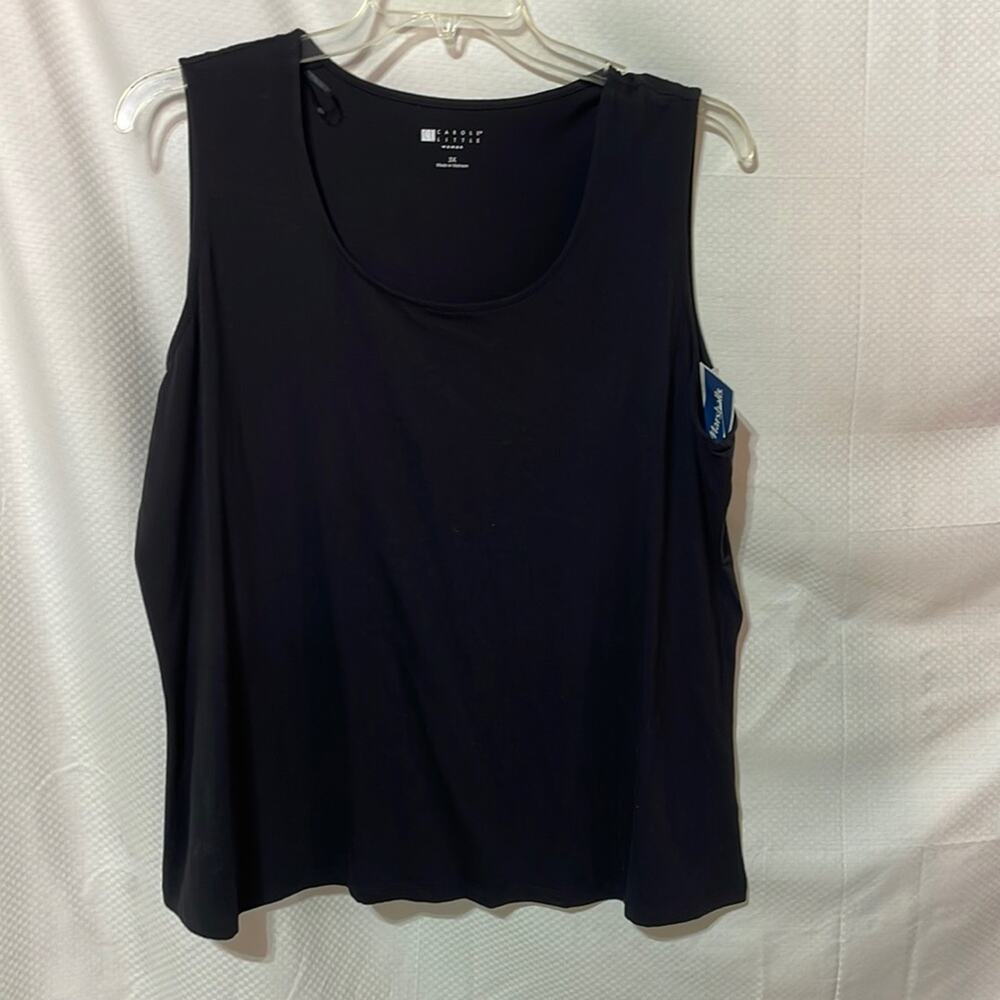 Carole little 3x black simple stretch tank nwt perfect